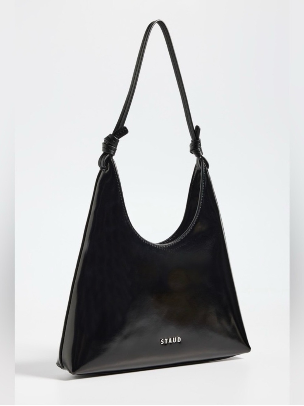STAUD Black Patent Hobo Shoulder Bag - Picture 2 of 4